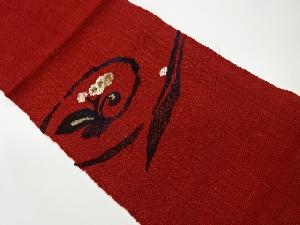 リサイクル　手織り真綿紬花模様織出し名古屋帯